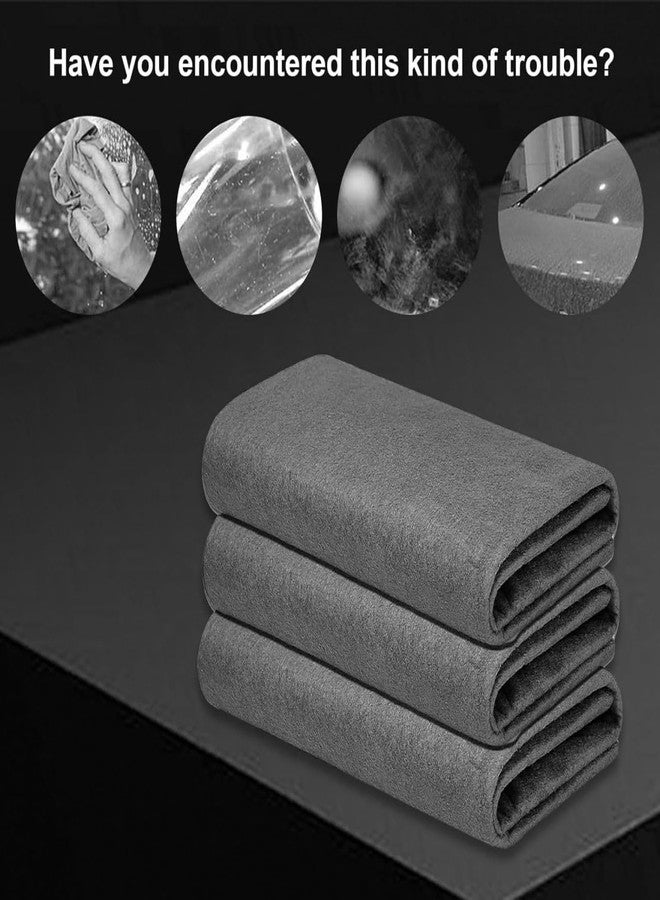FEBLICH 5Pcs Thickened Magic Cleaning Cloth Reusable Microfiber Magic Lint Free Odorless Cleaning Cloth Water Streak Miracle Cleaning Cloth for Home Window Mirror Glass and Car (30 x 30 CM) (5Pcs) - Image 3